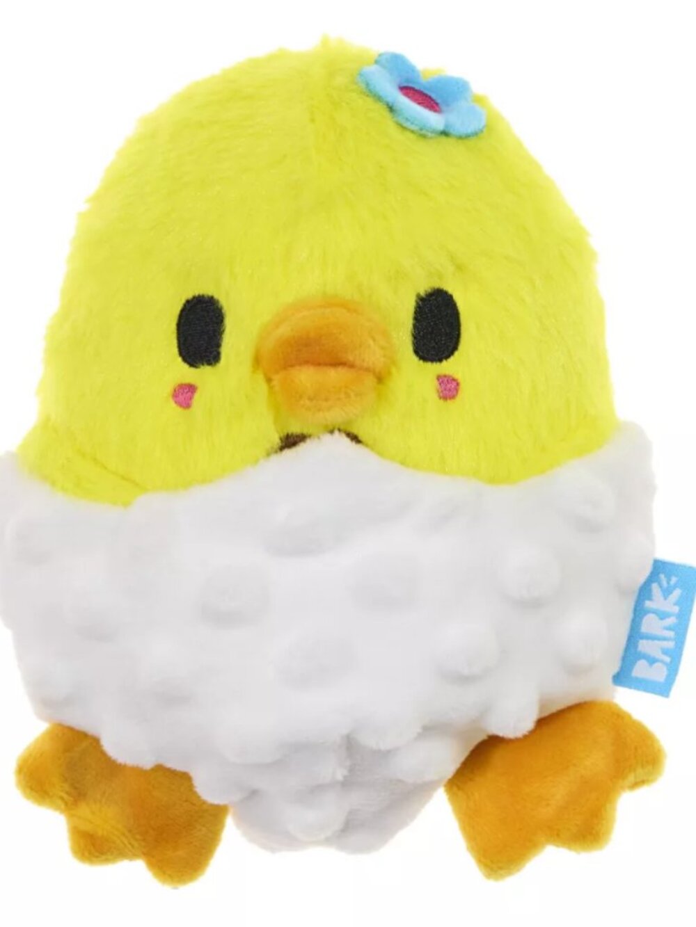 BARK Sunny Spot Garden Chicky Baby Plush Dog Toy Squeaker Treat Dispenser